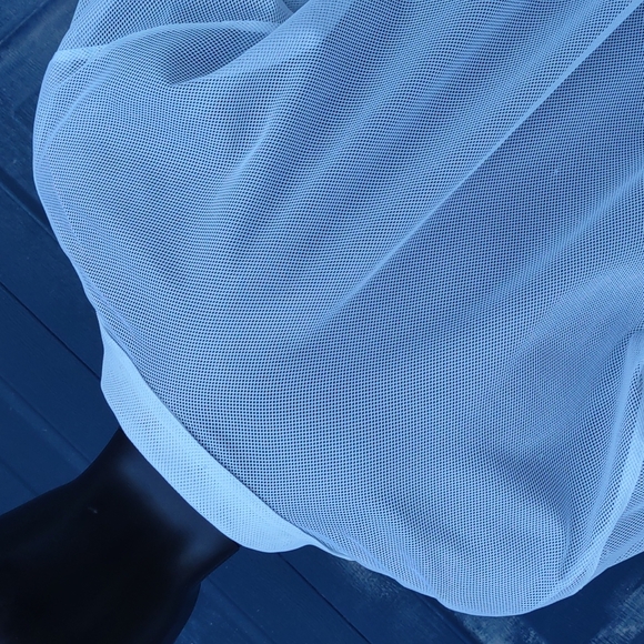 Syllables Systems Men's Mesh See Through White Summer Shirt - Picture 17 of 17